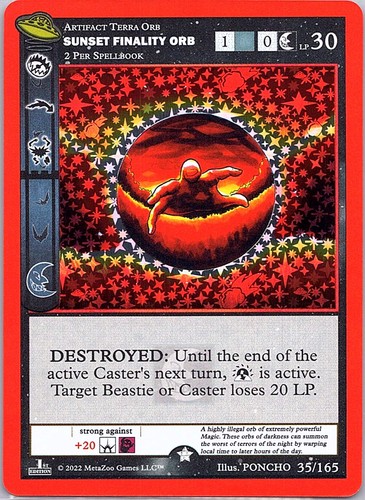 2022 sunset finality orb - finality,