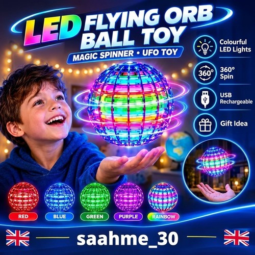 Led flying orb ball toy - led,